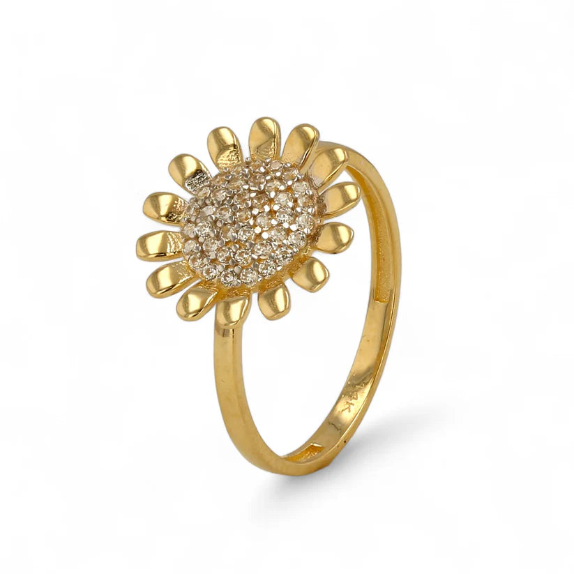 14K Gold Sun Flower Ring