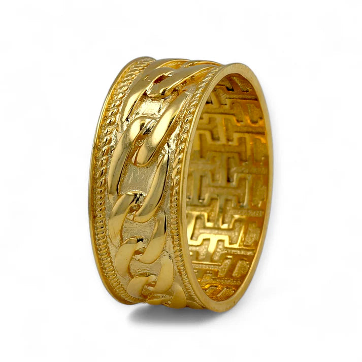 14K Gold Link Band Ring