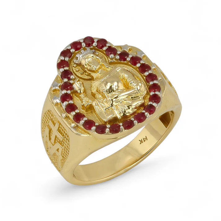 14Kt Gold Natural Santa Barbara Ruby Ring