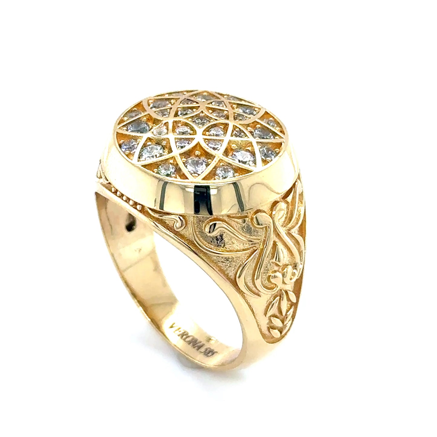 Solid Gold Rosetta Ring Small