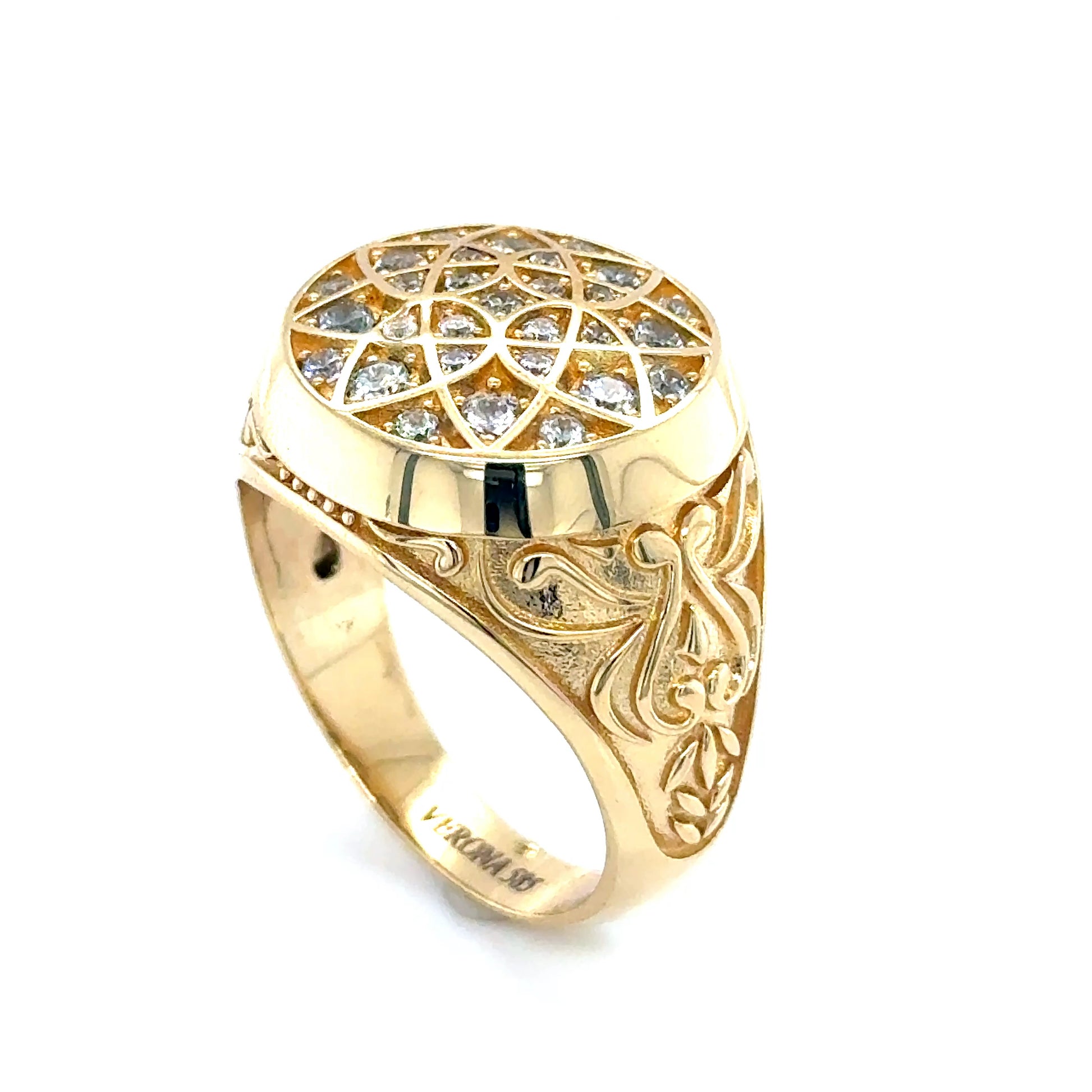 Solid Gold Rosetta Ring Small