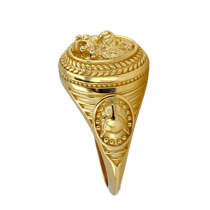 14Kt Gold Lion Ring