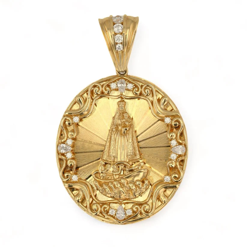 14Kt Gold Caridad Medal