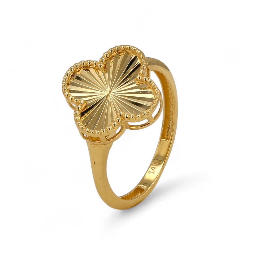 14K Gold  Clover Ring