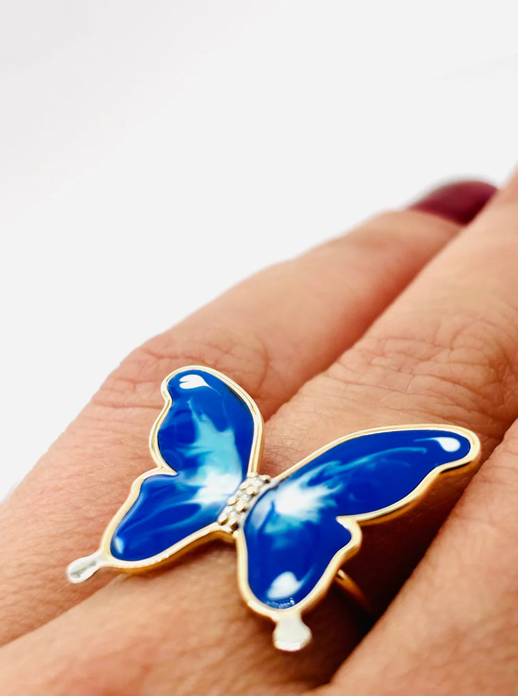 
                  
                    14K Gold Diamonds Monarch Butterfly Ring
                  
                