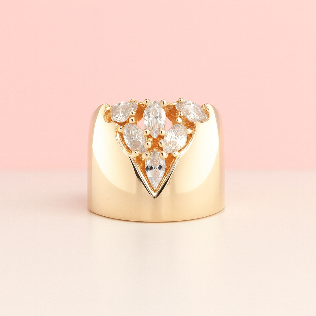 14K Yellow Gold Marquis Ring