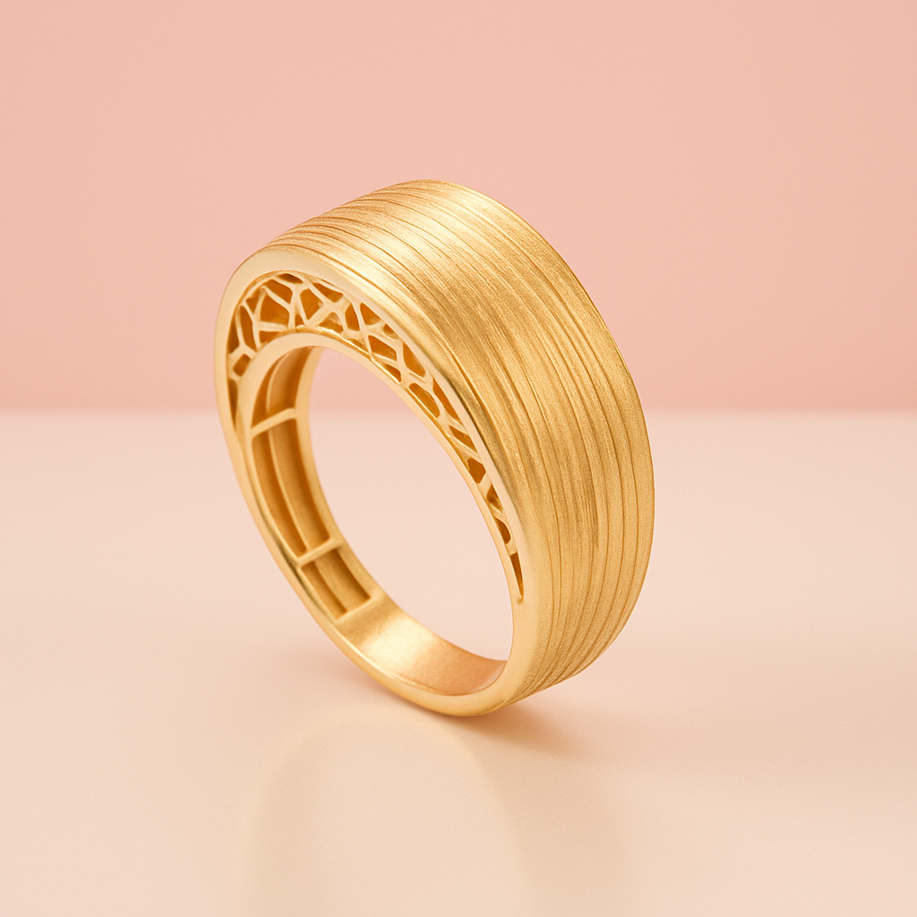 14K Gold Sand Ring