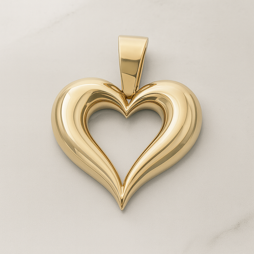 14K Gold Heart Pendant