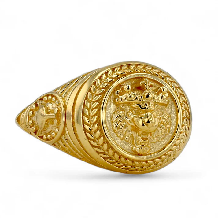 14Kt Gold Lion Ring