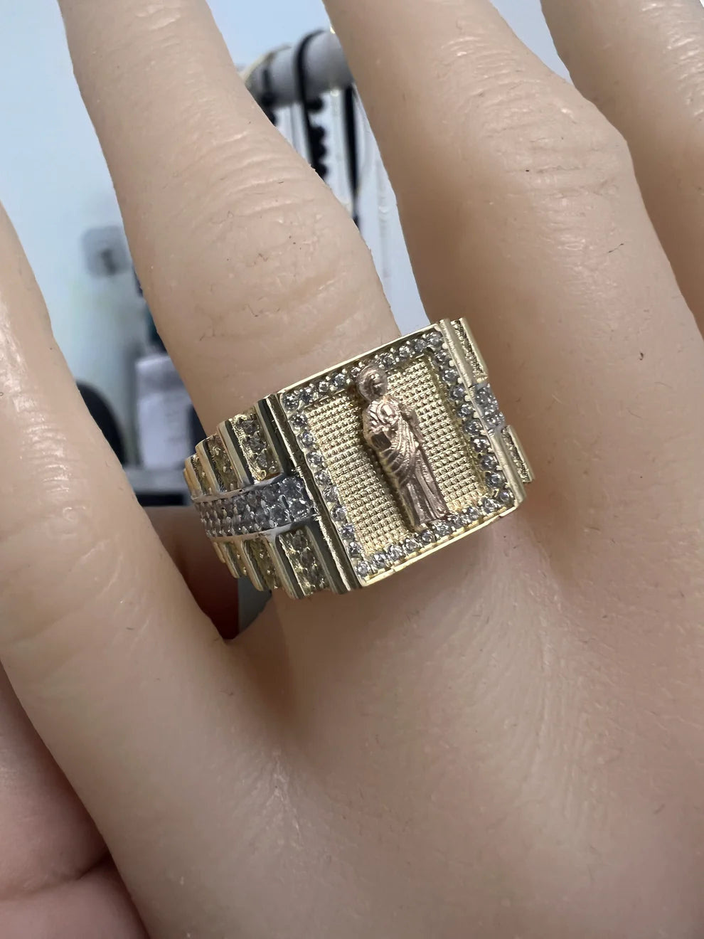 14K Gold San Judas ring