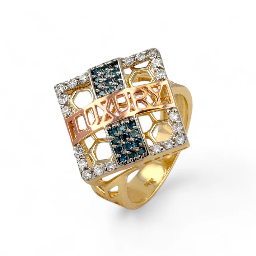 14K Gold LUXURY Diamonds Ring