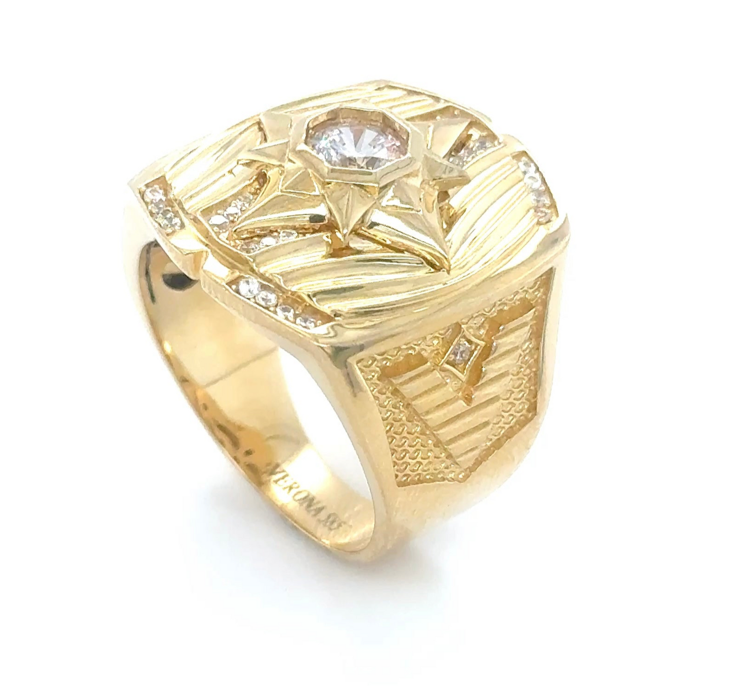 14K Solid Gold Ring Star