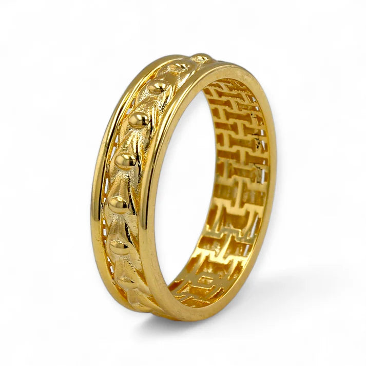 14K Gold Link Band Ring