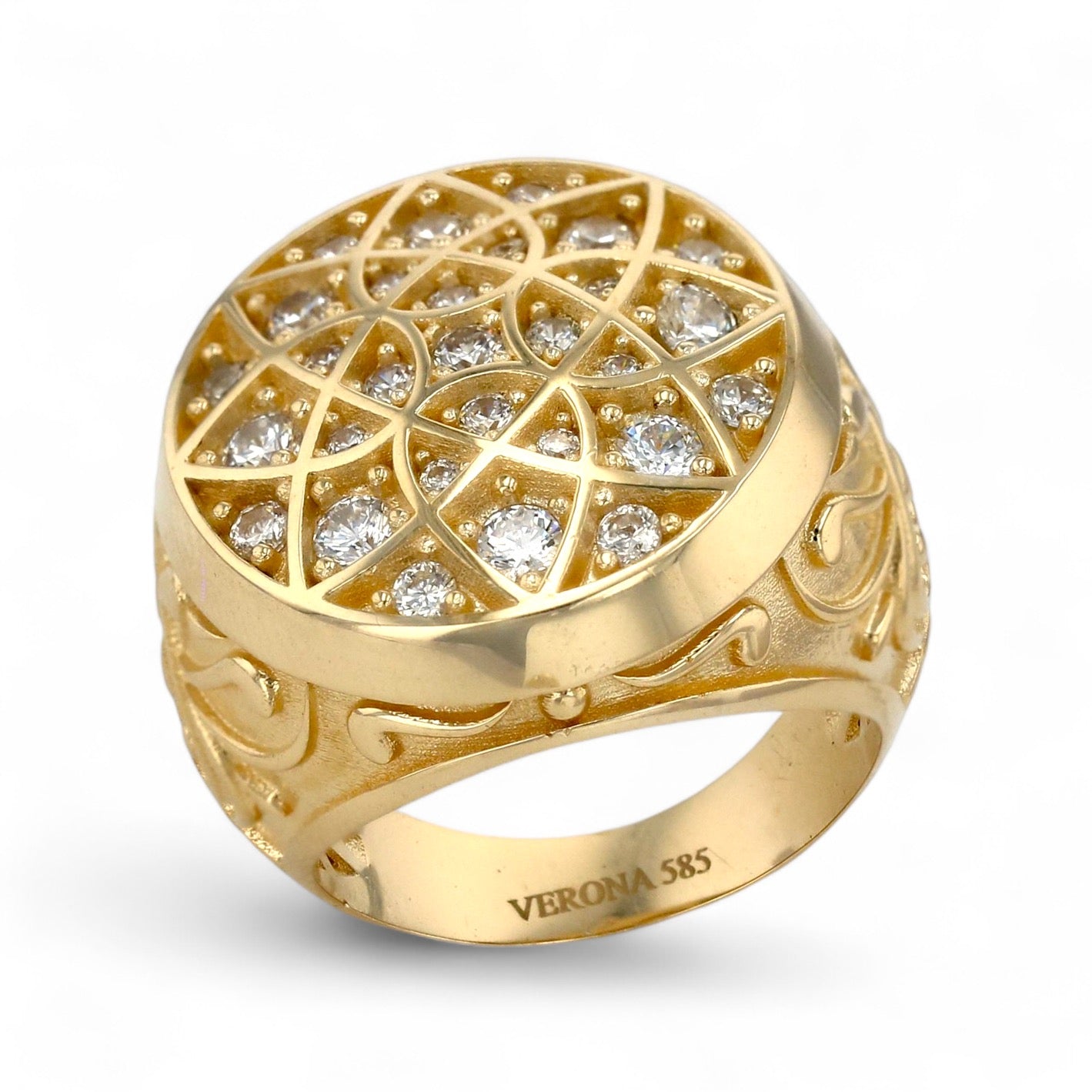 Rosetta Ring in Solid Yellow Gold