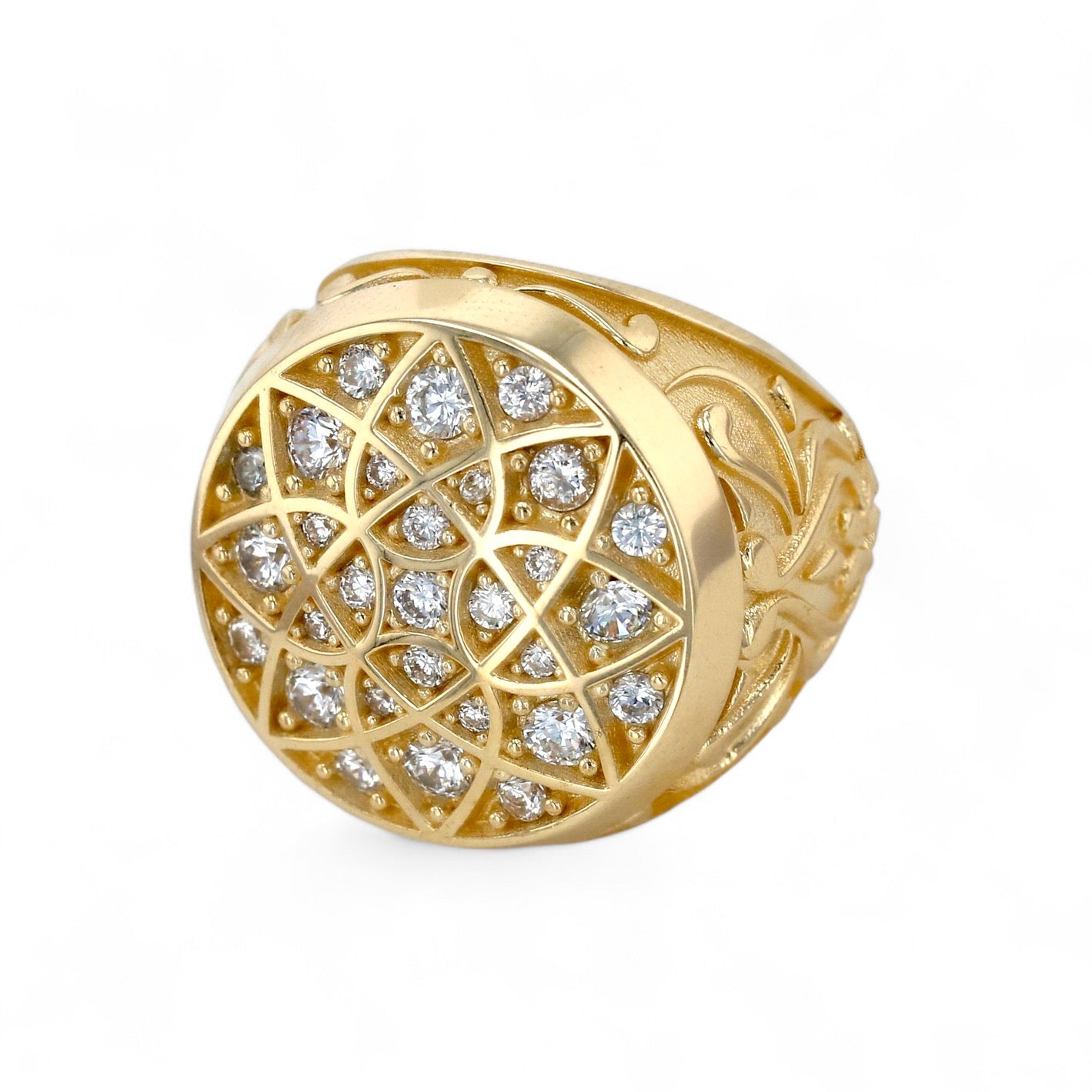 Rosetta Ring in Solid Yellow Gold