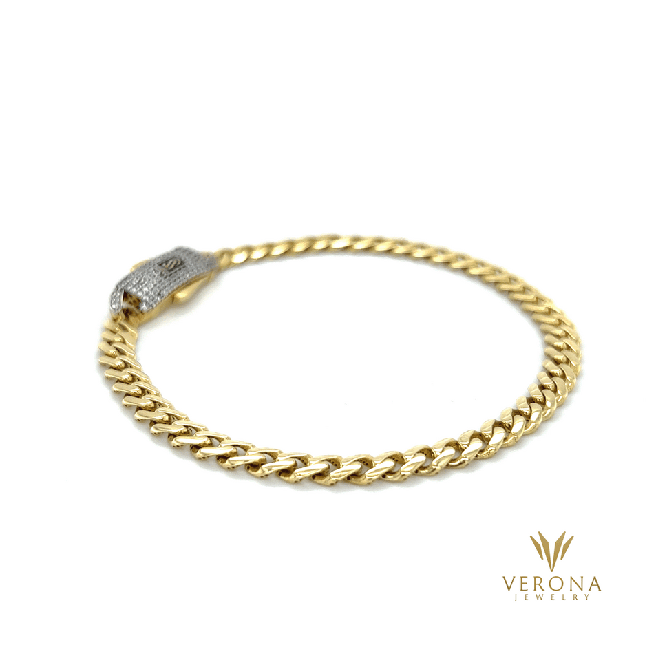 14K Gold Monaco 5mm x 7inch Bracelet