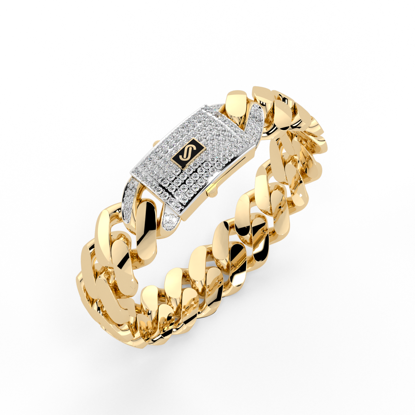 10k Yellow Gold Monaco Bracelet