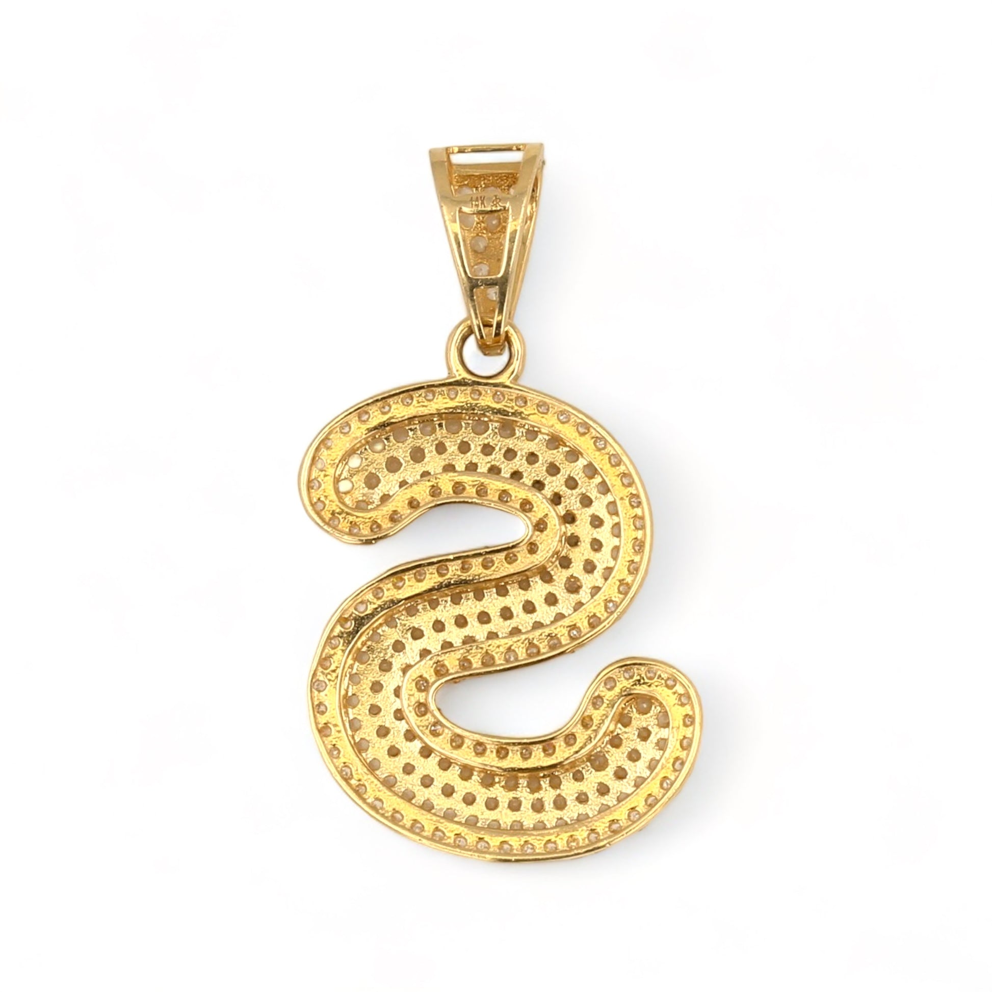 14K Yellow gold S pendant