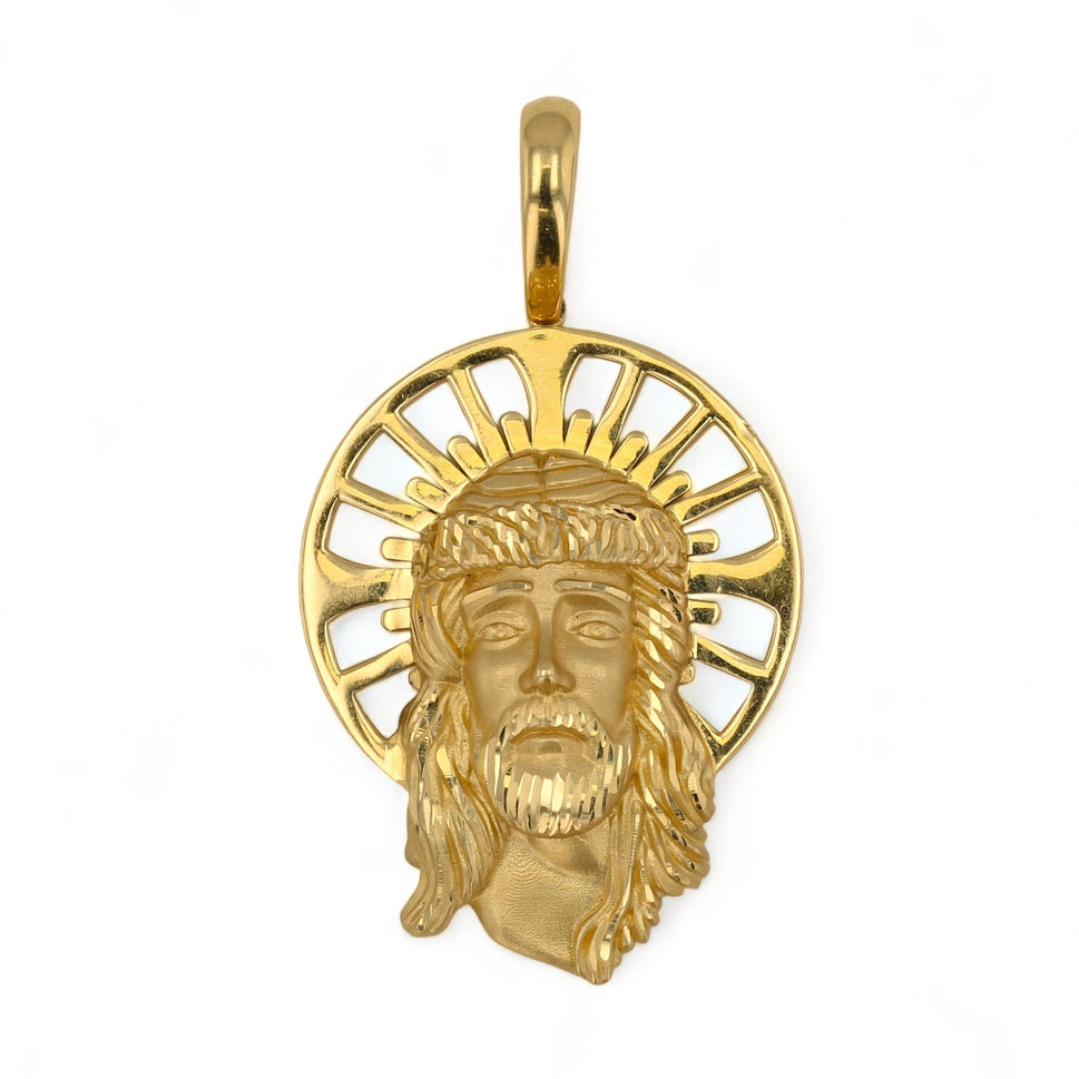 14Kt Gold Jesus Pendant