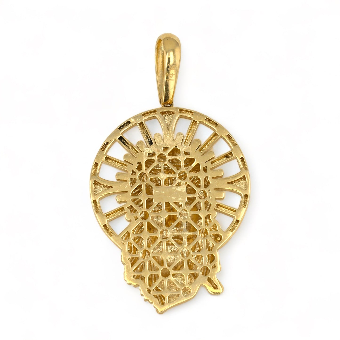 14Kt Gold Jesus Pendant