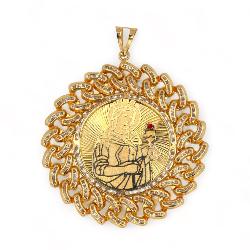 14Kt Gold S. Barbara Medal