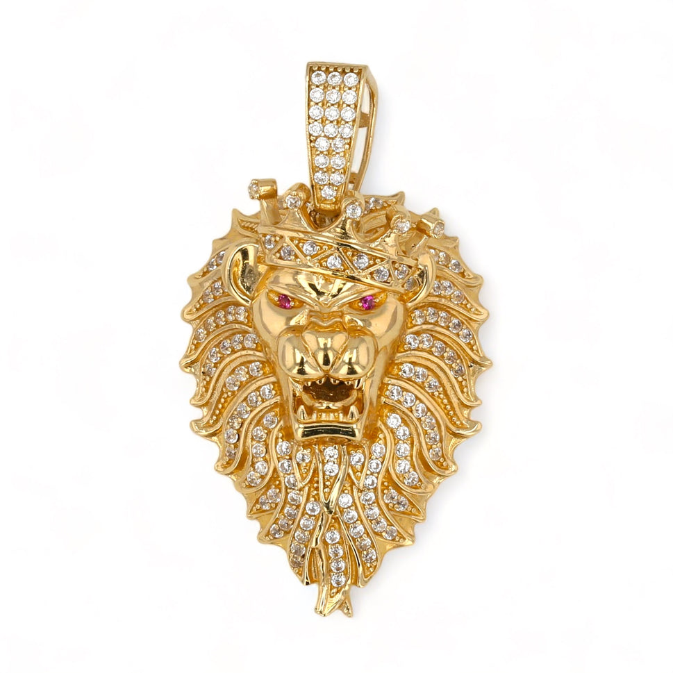 14Kt Gold War-Lion Pendant