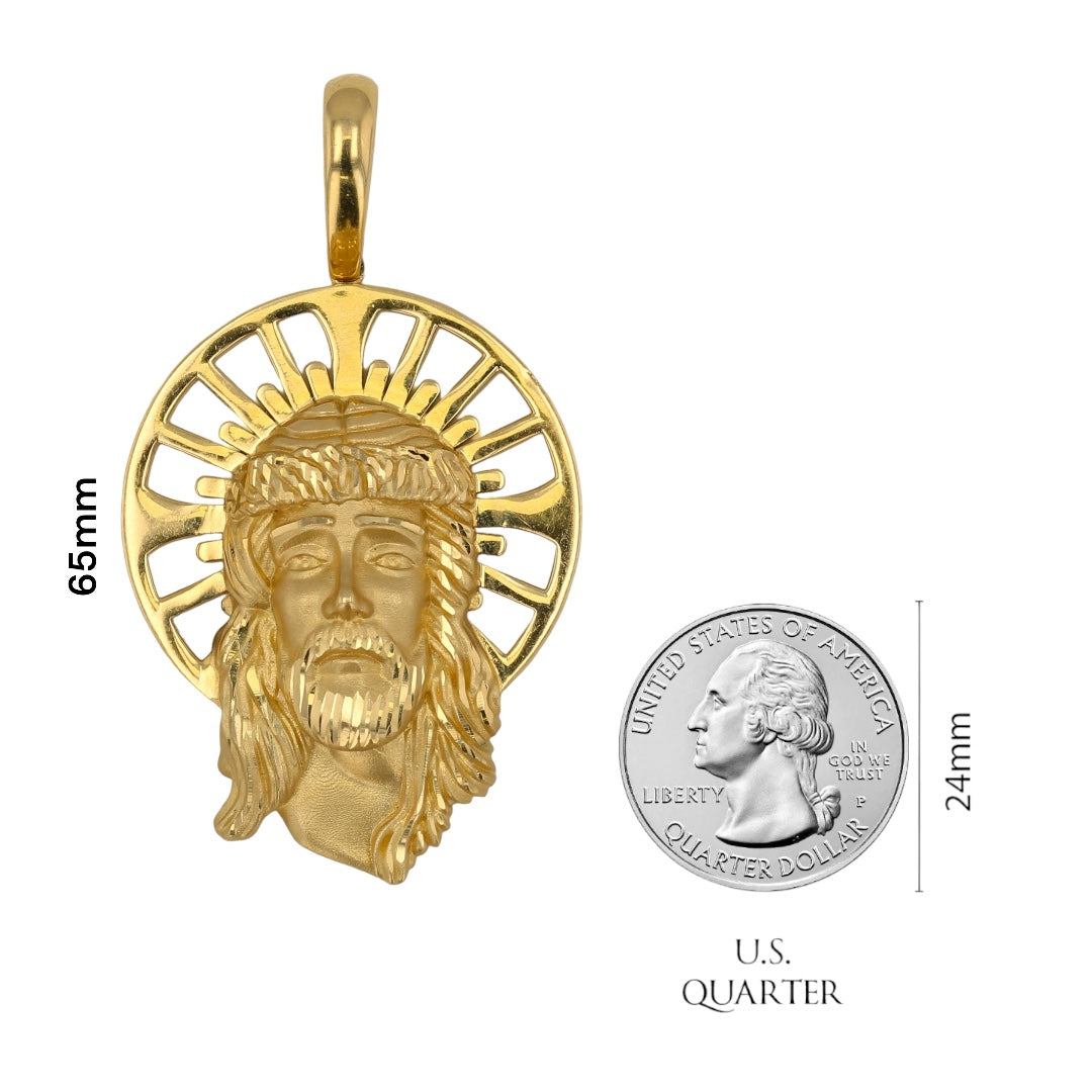 14Kt Gold Jesus Pendant