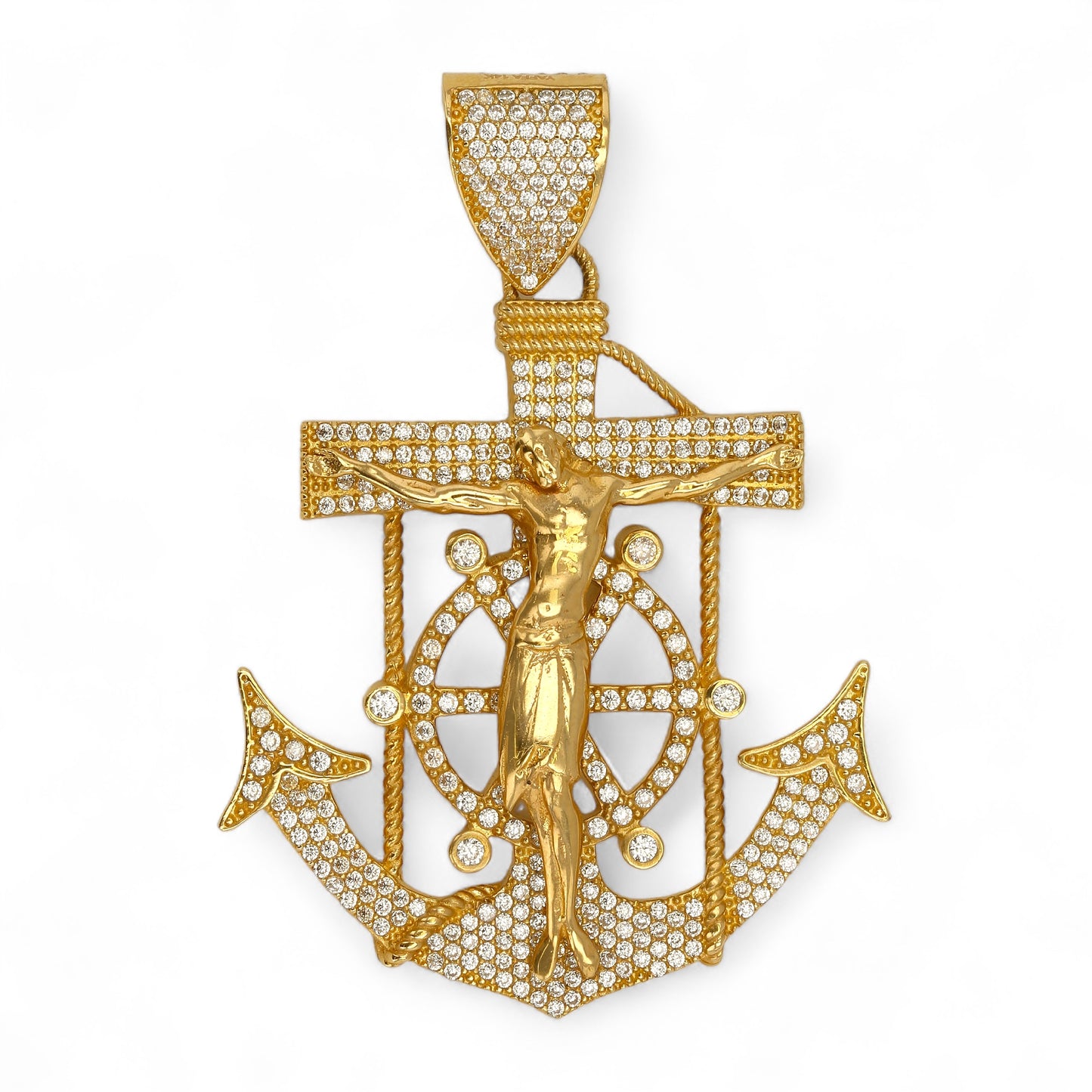 14Kt Gold Anchor Pendant