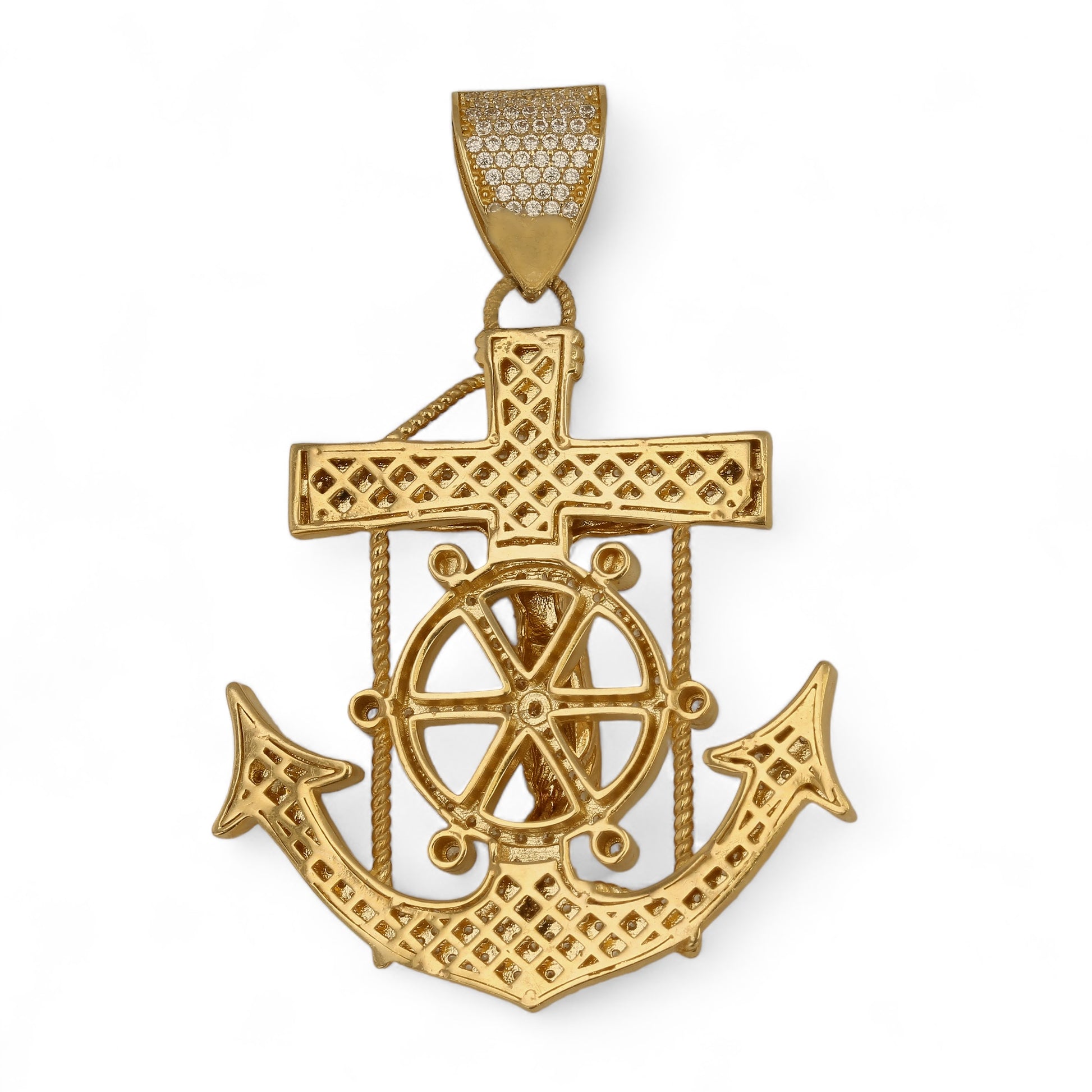 14Kt Gold Anchor Pendant