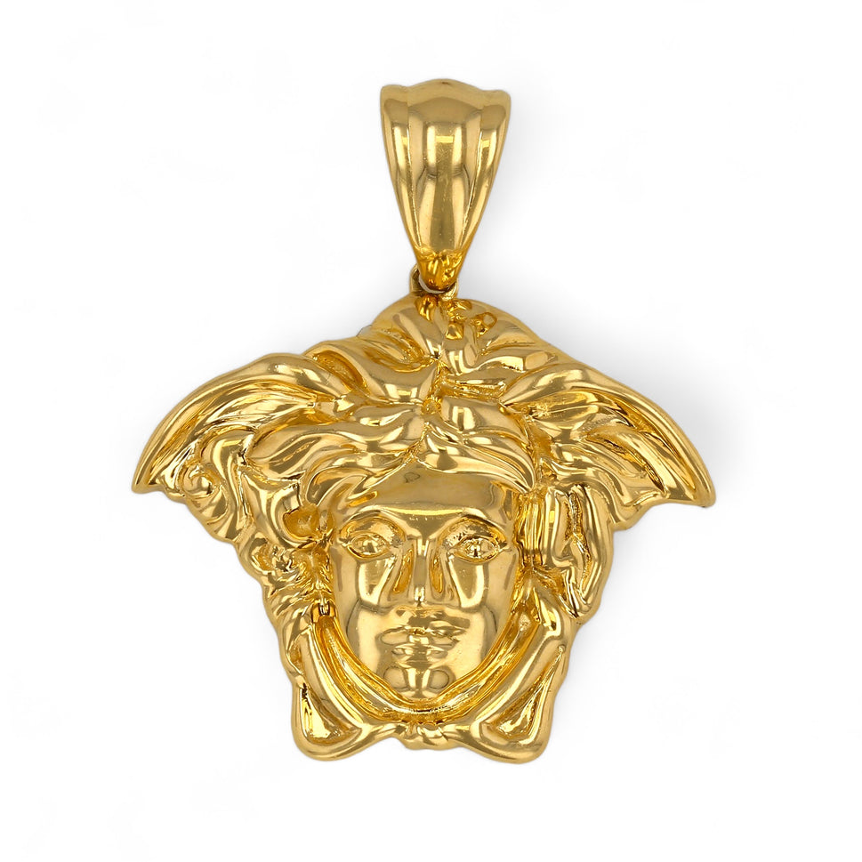 14K Gold medusa pendant