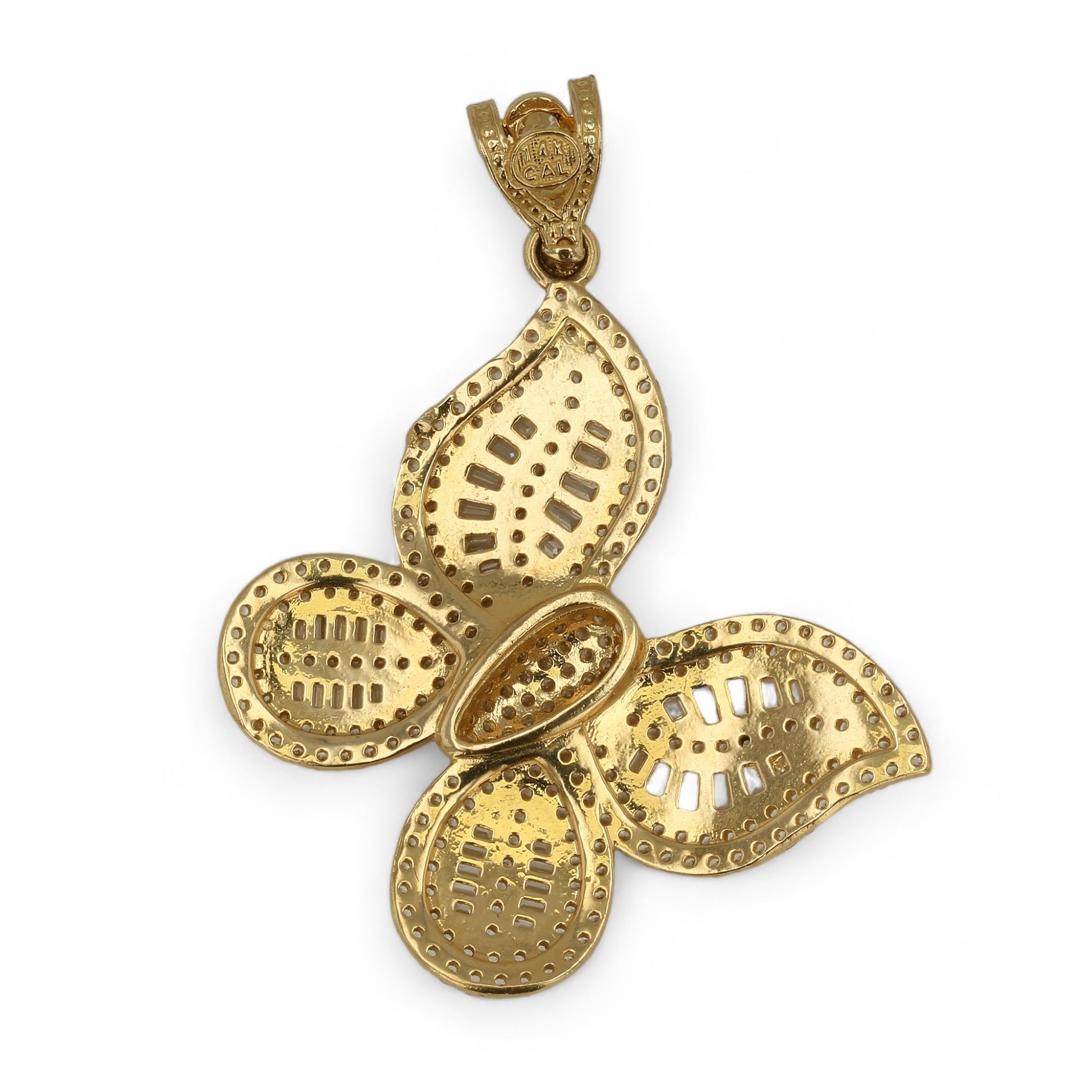 14Kt Gold Butterflied Pendant.