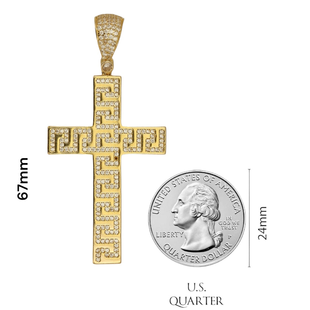 
                  
                    14K Greek style cross pendant
                  
                