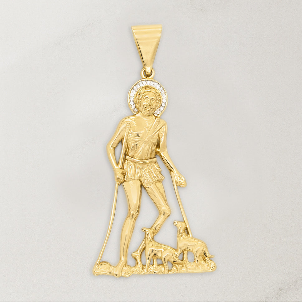 14K  Solid Gold San Lázaro  Body Pendant