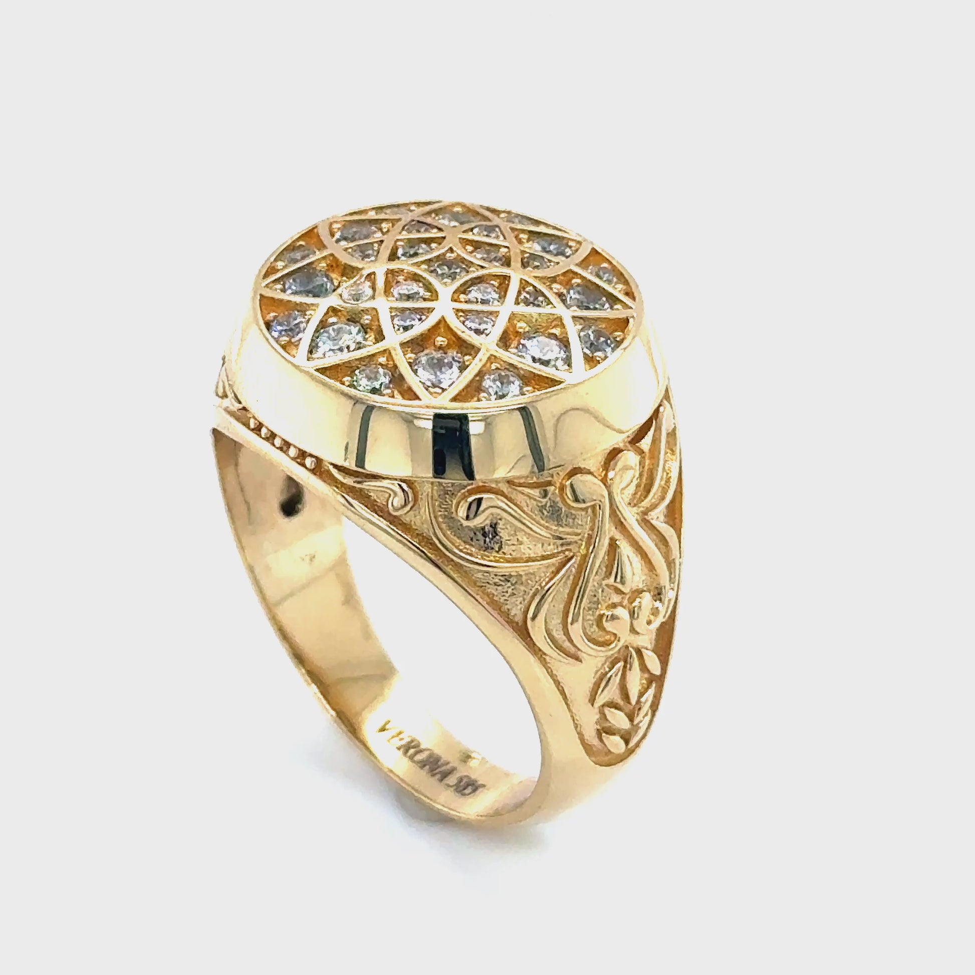 Solid Gold Rosetta Ring Small