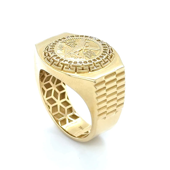 14Kt Gold Centenario Ring