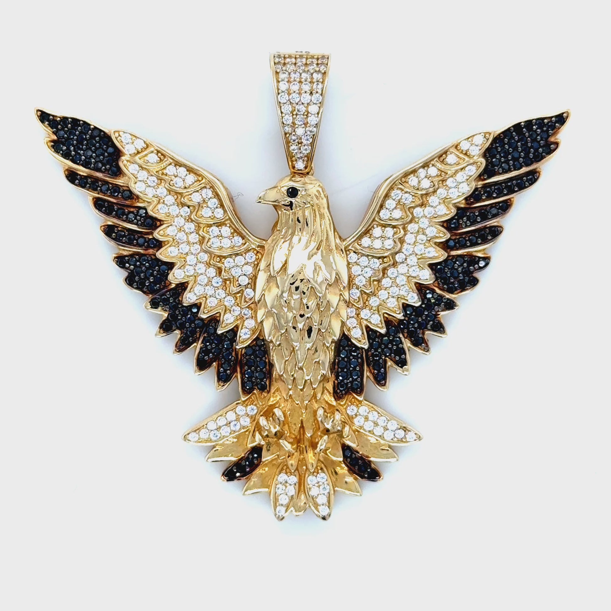 Solid Gold Eagle Pendant