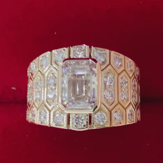 14k Gold 2.54Ct Diamonds Snake Skins Ring