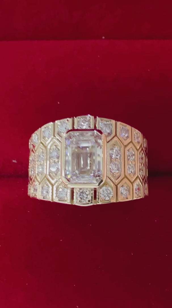 14k Gold 2.54Ct Diamonds Snake Skins Ring