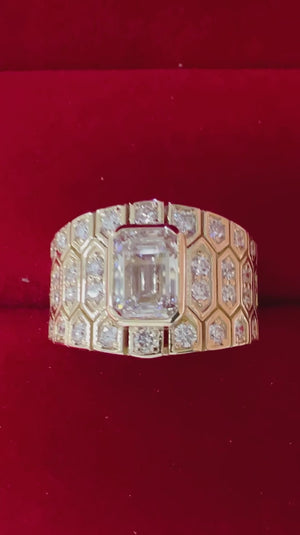 
                  
                    Load and play video in Gallery viewer, 14k Gold 2.54Ct Diamonds Snake Skins Ring
                  
                