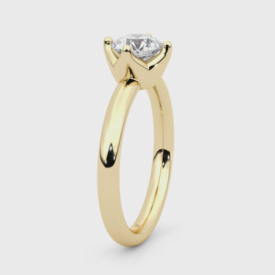 Diamond Ring 1.61 CT Round Shape - Solid Gold