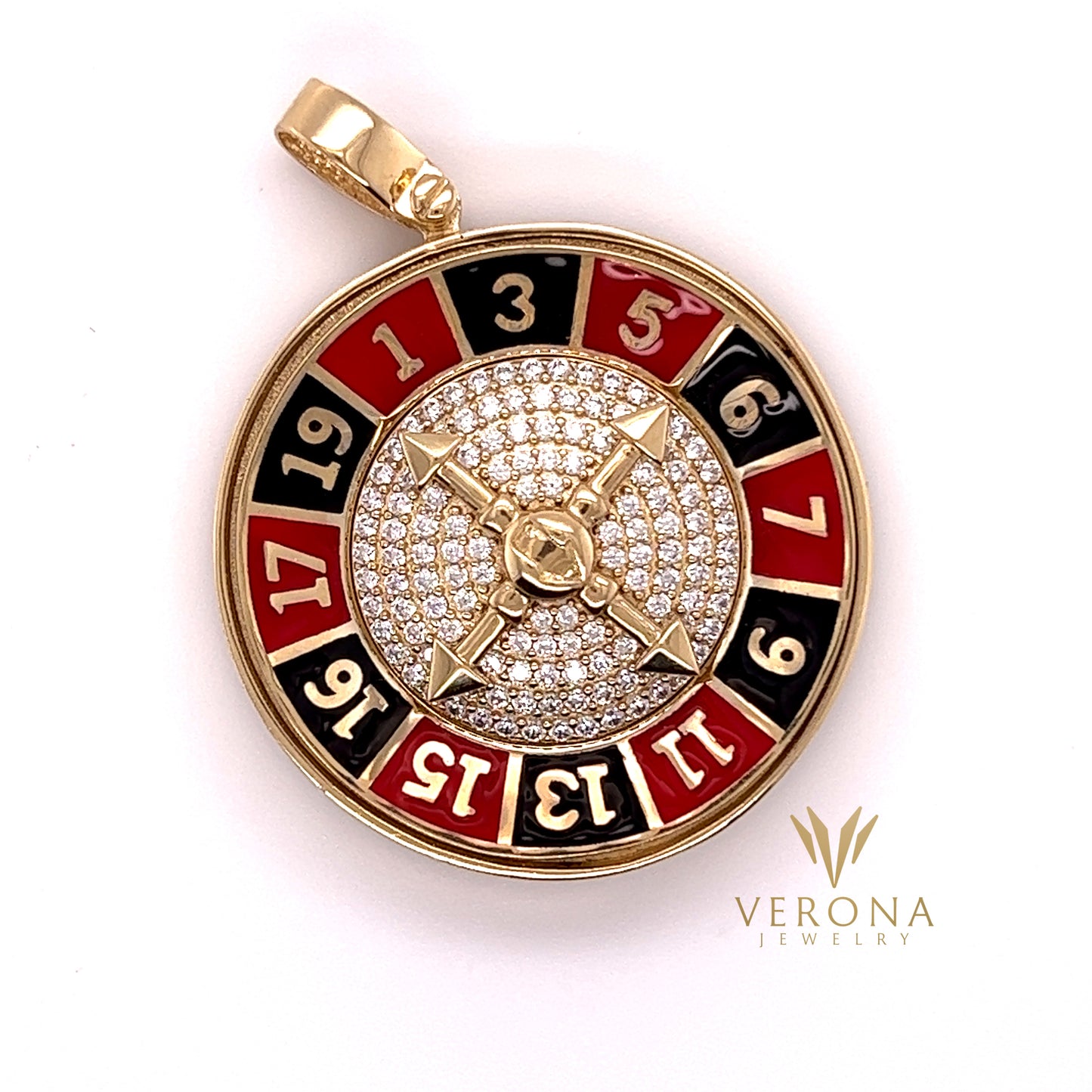 14Kt Gold Ruleta Pendant