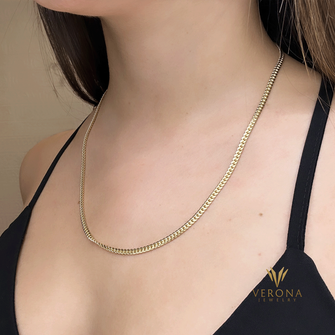 14Kt Gold Solid Cuban 5mm x 20inch Chain