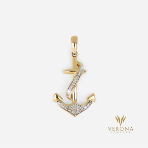 
                  
                    10Kt Gold and Diamonds Anchor Pendant
                  
                