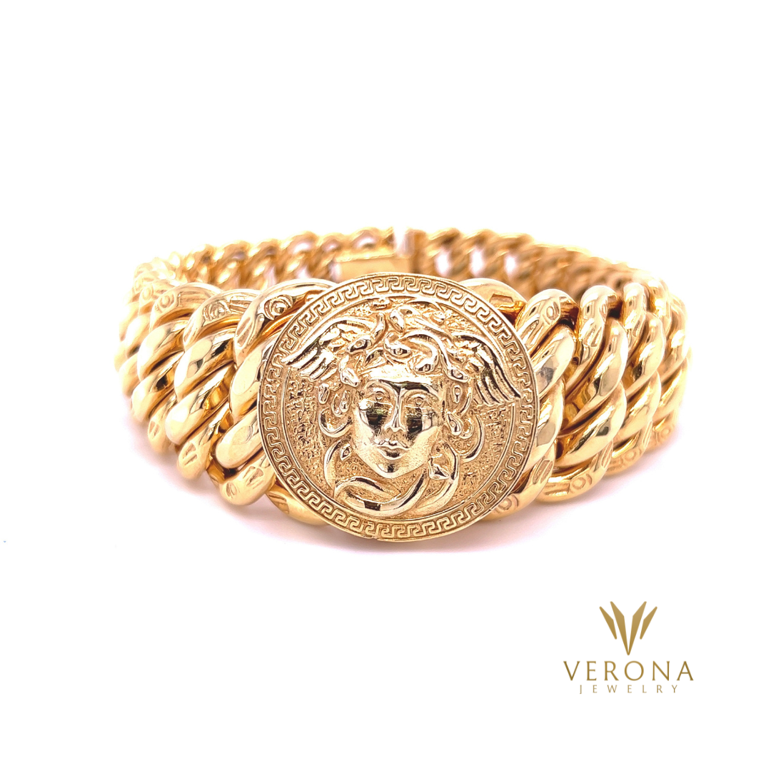 Gold Princesa Medusa Bracelet 10K & 14K