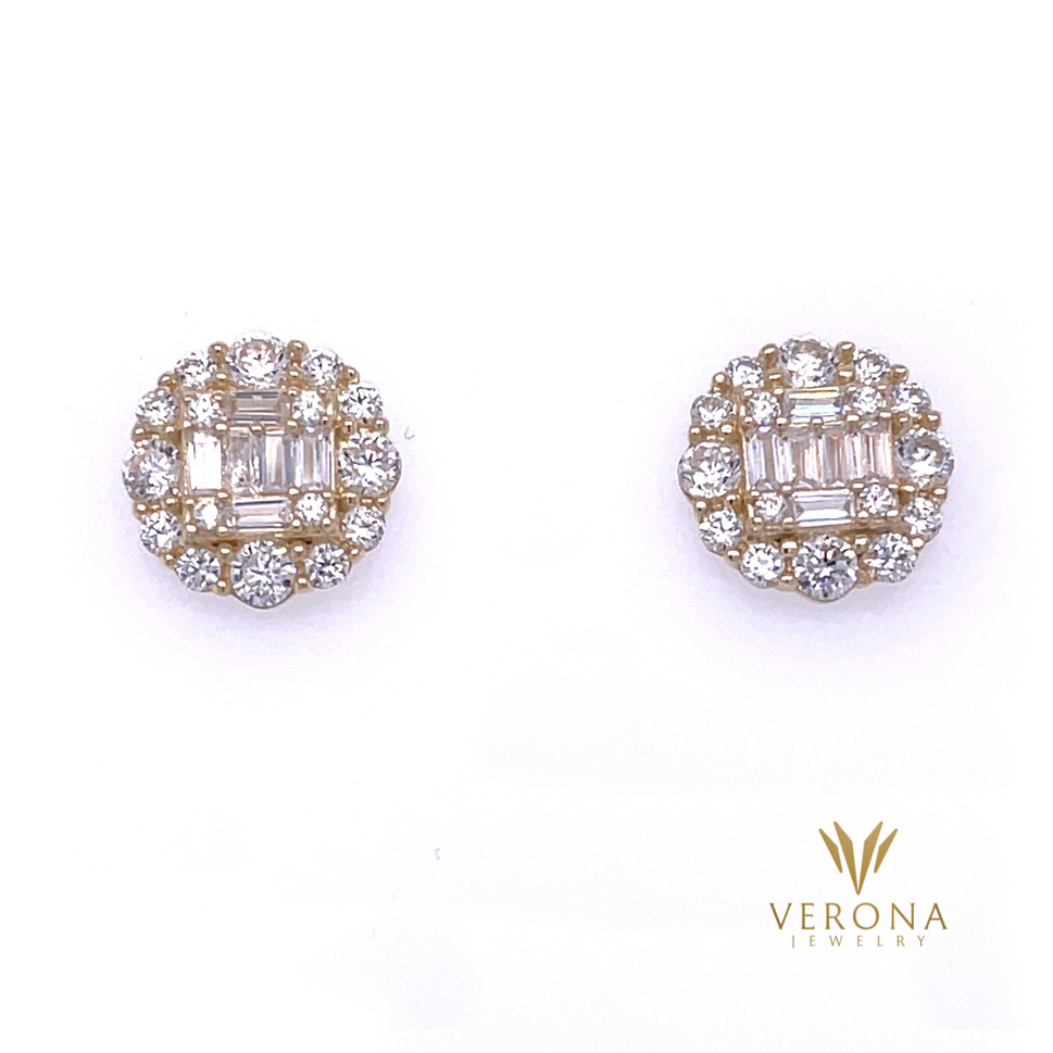 10Kt Gold Glow Zirconia Studs