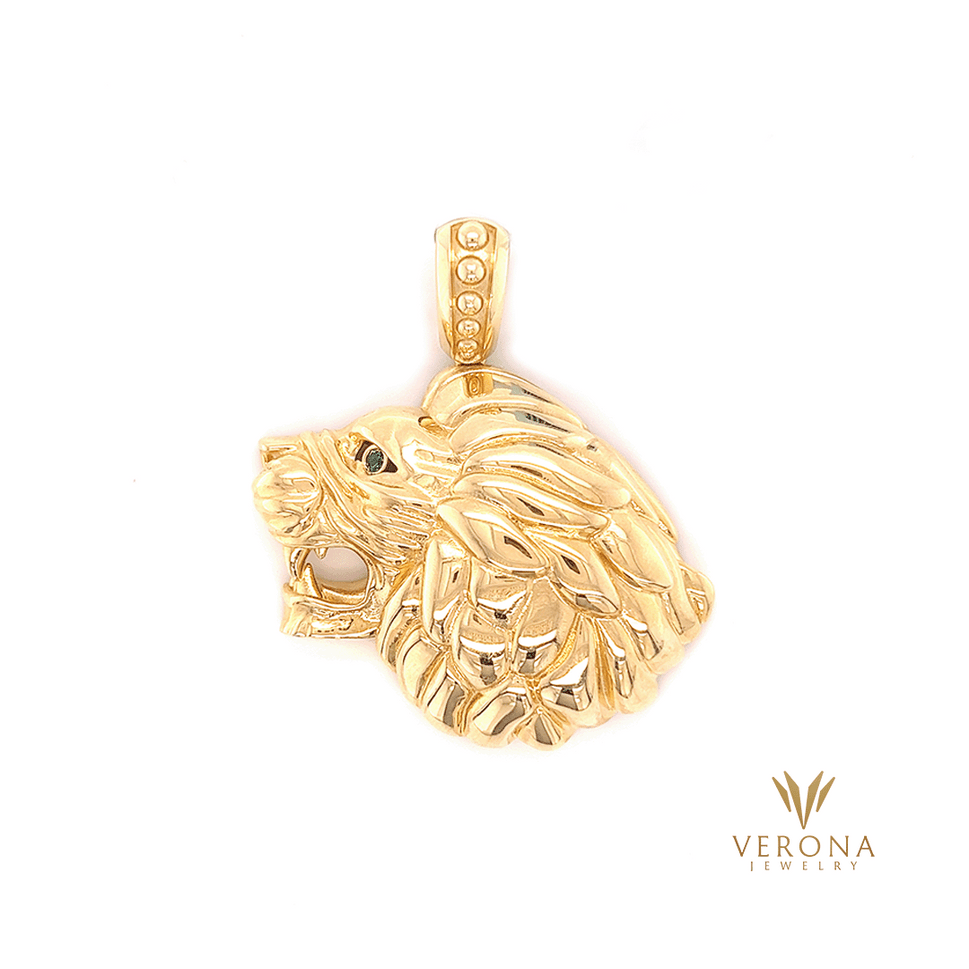 14Kt Gold Lion Pendant