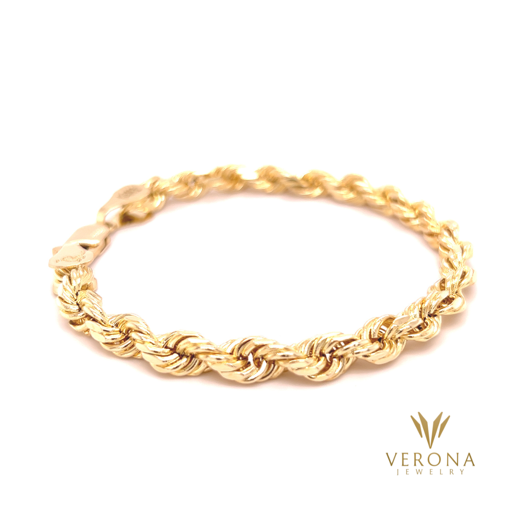 10Kt &14Kt Gold Rope Bracelet