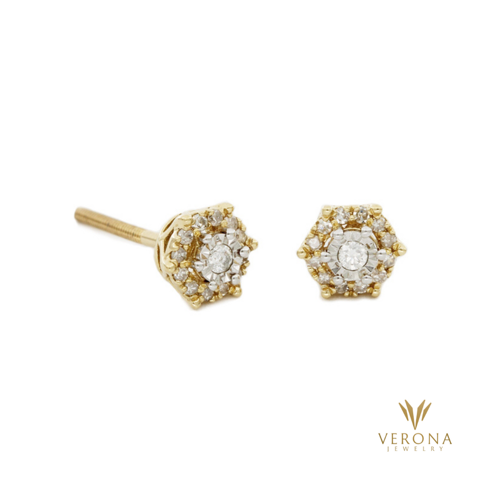 14Kt Gold and Diamond Gal Earring