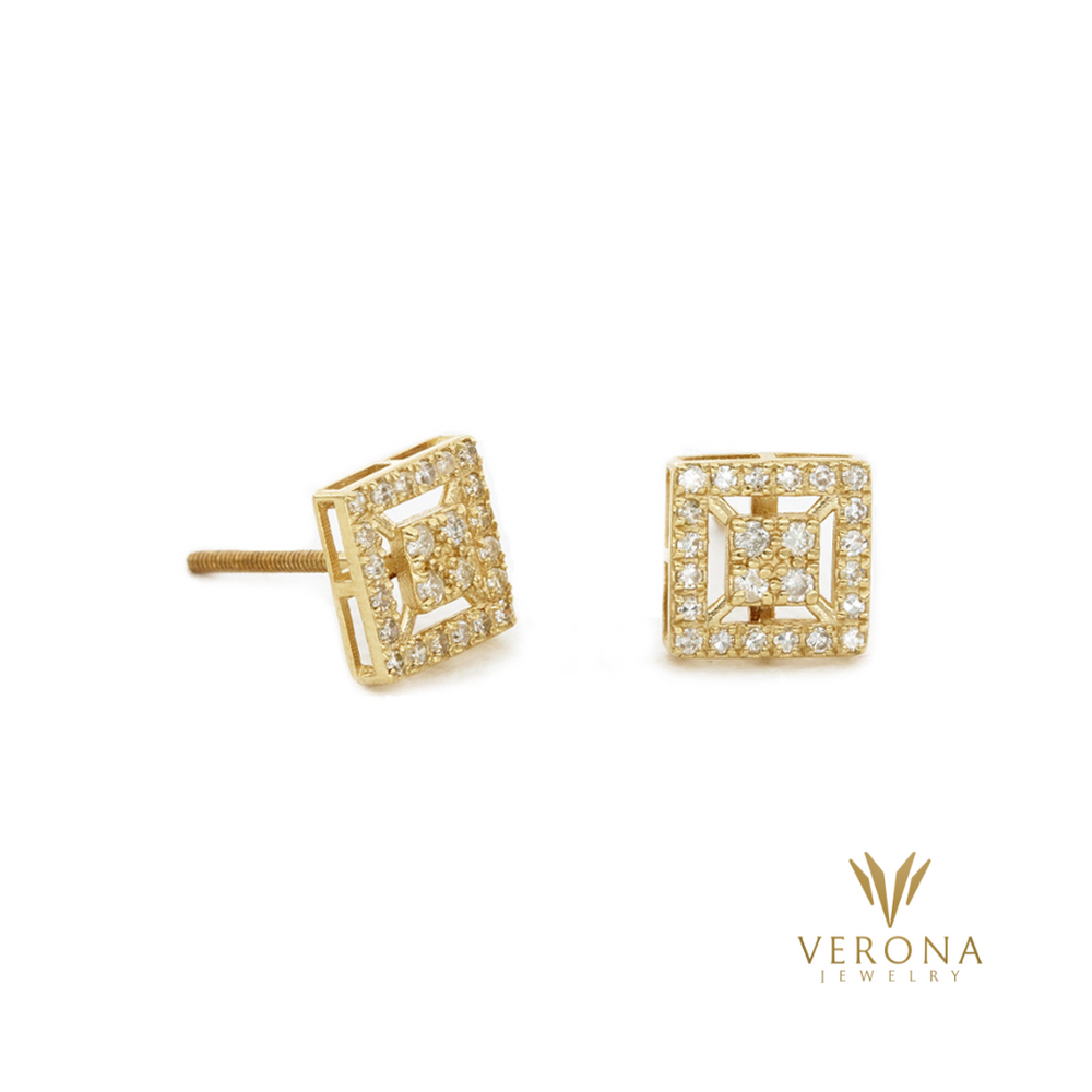14Kt Gold and Diamond Mary Earring