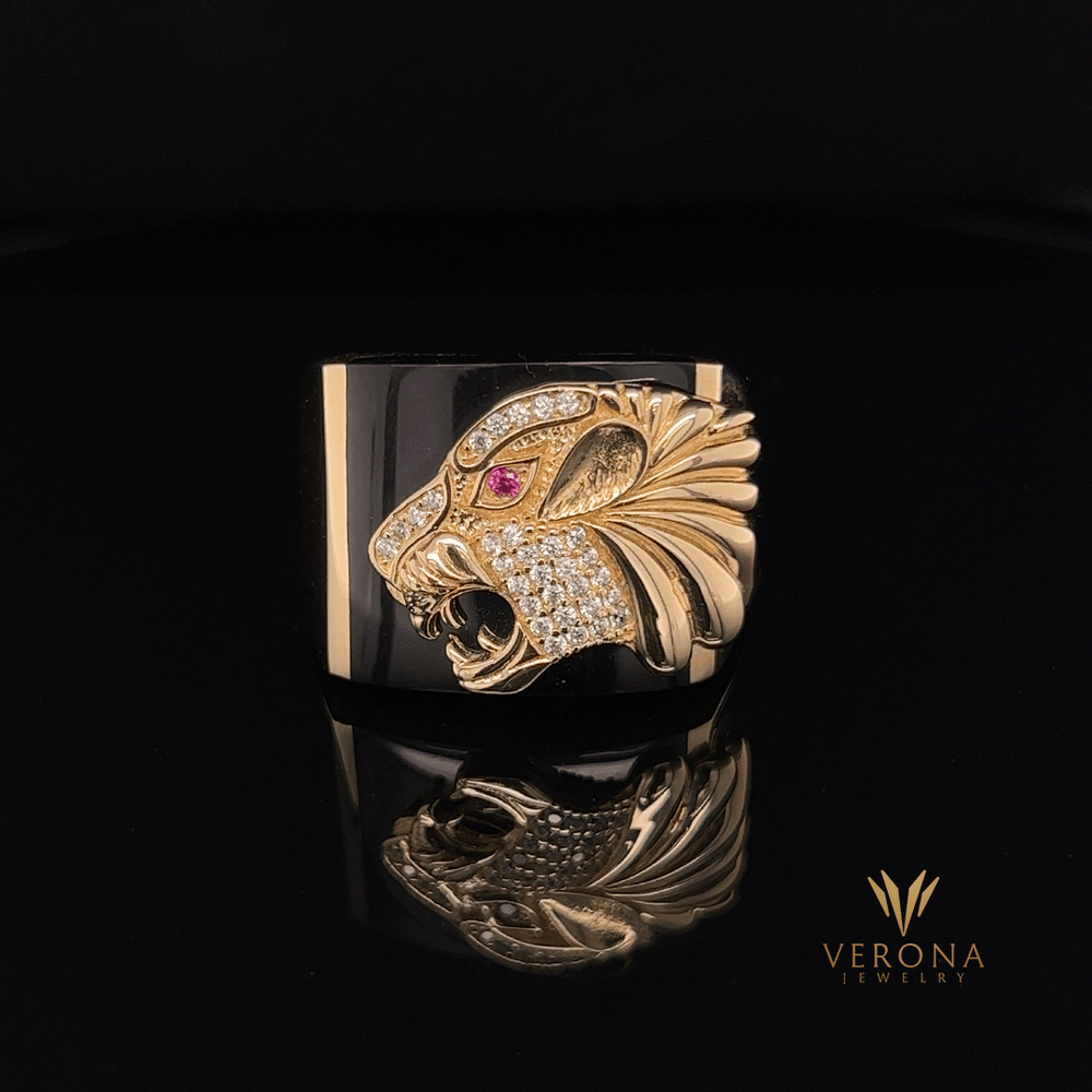 
                  
                    14Kt Gold Onix Tiger Ring
                  
                